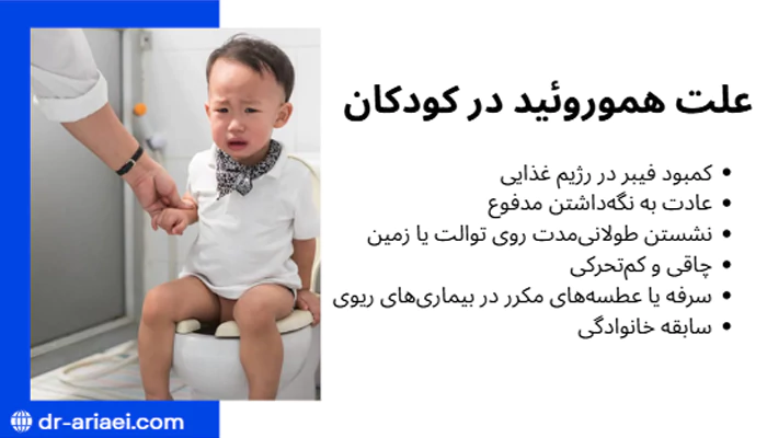 علت هموروئید در کودکان